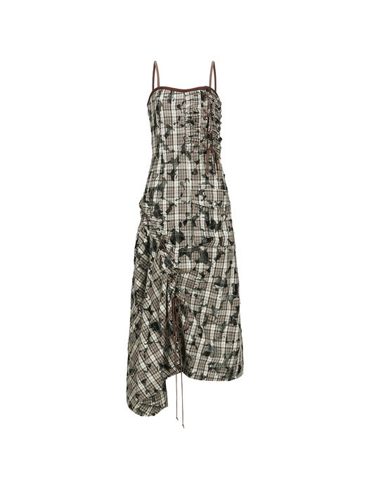 [andersson bell] MAISIE BURNT-OUT CHECK DRESS atb1191w(BEIGE)