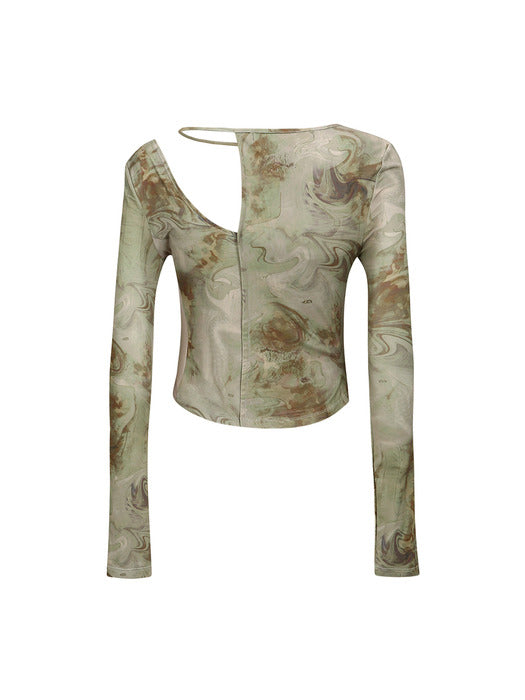 [andersson bell] WILLOW CUT-OUT JERSEY TOP atb1187w(BEIGE)