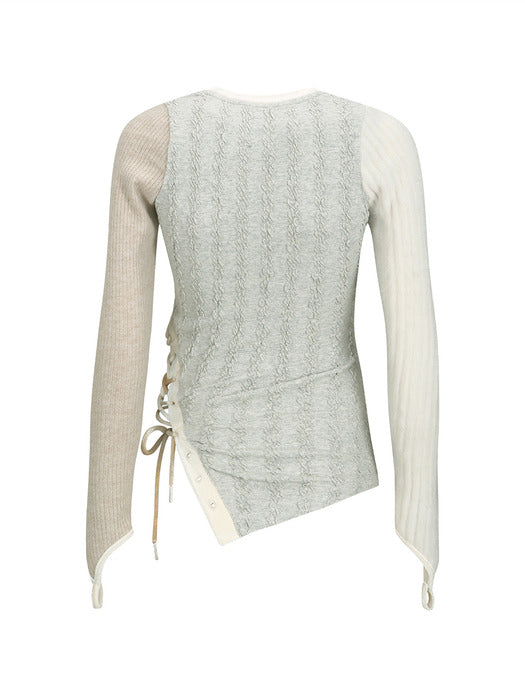 [andersson bell] BRAIDS CUT-OUT TOP atb1179w(OATMEAL)