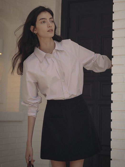 [TILLIDIE] Grace tweed skirt_Navy