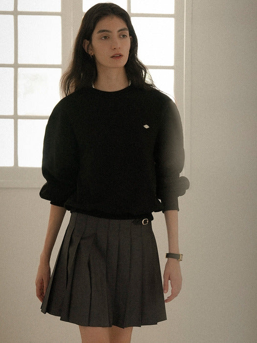 Tillidie Ballon sleeve comfy sweatshirt Black
