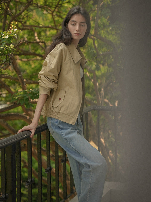 [TILLIDIE] Jeddy Bomber jacket_Dark beige