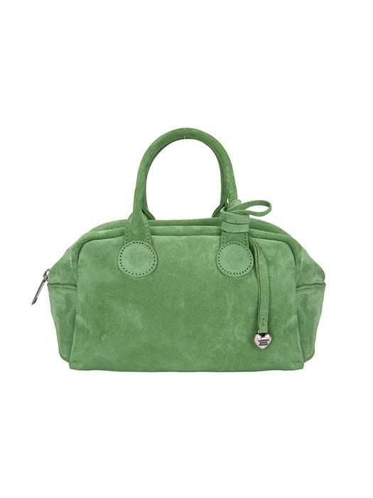 HEART CHARM_green tea suede