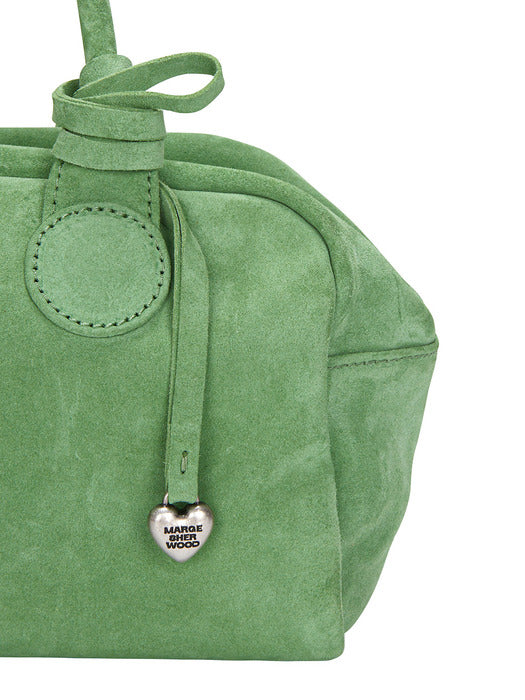 HEART CHARM_green tea suede
