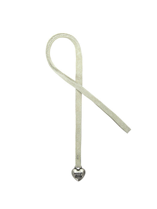 HEART CHARM_blond wood suede