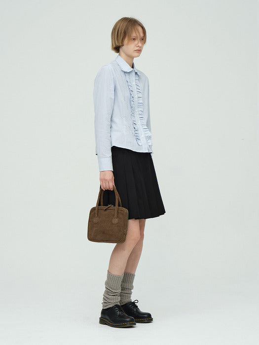 Margesherwood Piping Slim Tote cocoa corduroy suede