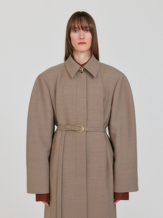 Eenk Zenoa Oversized Coat - Beige