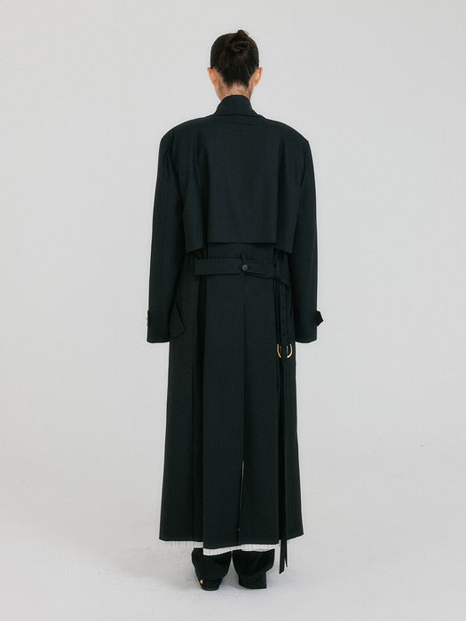 Eenk Zenoa Oversized Coat - Black