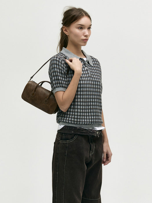 ZIPPER SMALL_washed brown pull-up