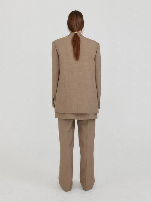 Eenk Zell Single-Breasted Blazer - Beige