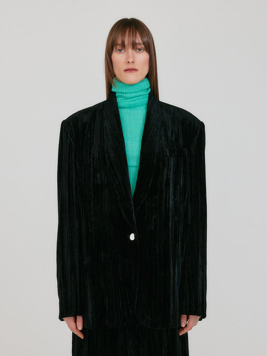 Eenk Zoviet Shawl Collar Single-Button Jacket - Black