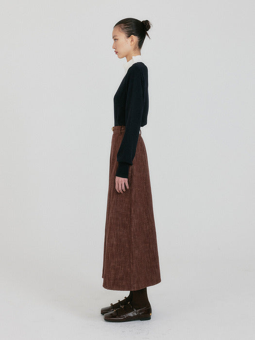 Eenk Zoe V-Point Mockneck Knit Pullover - Black/Ivory
