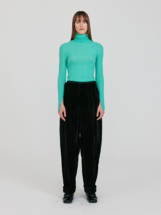 Eenk Ziah High Neck Knit Top - Mint