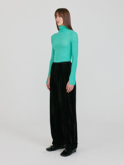 Eenk Ziah High Neck Knit Top - Mint