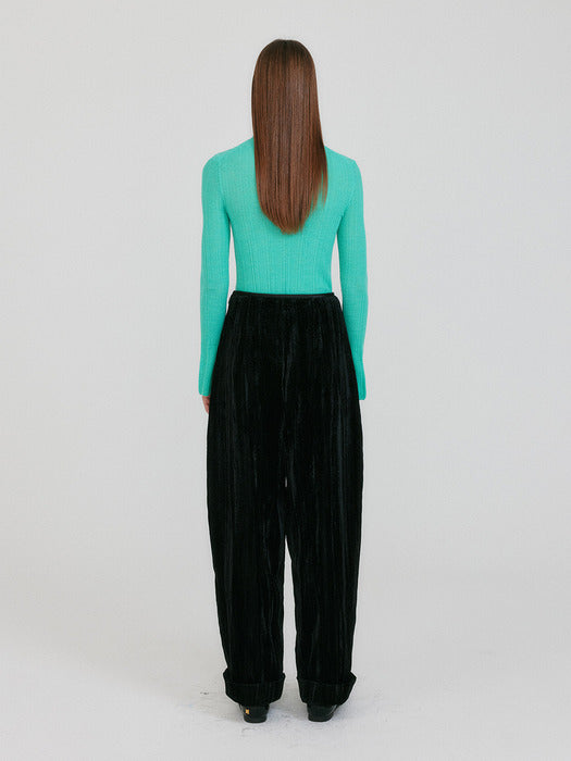 Eenk Ziah High Neck Knit Top - Mint