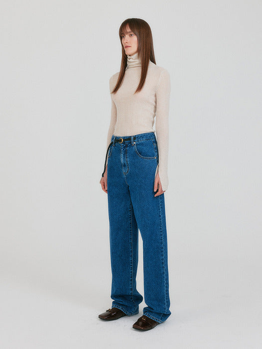 Eenk Ziah High Neck Knit Top - Ivory