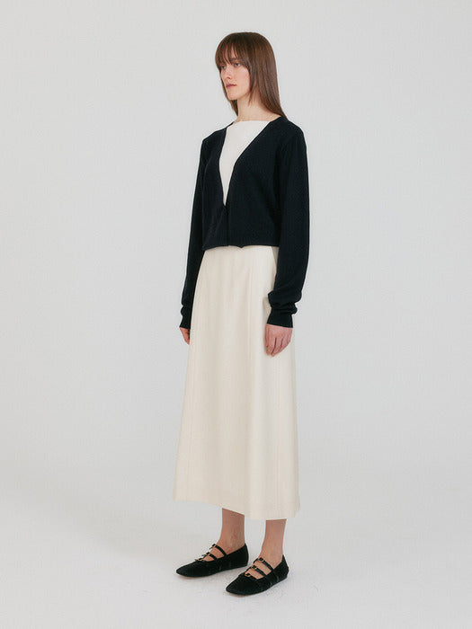 Eenk Zoem V-Neck Knit Cardigan - Black/Ivory