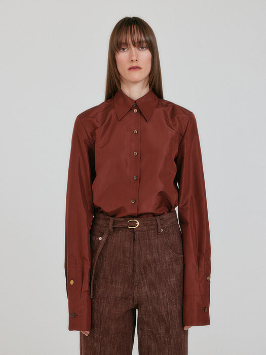 Eenk Zirina Oversized Shirt - Brown