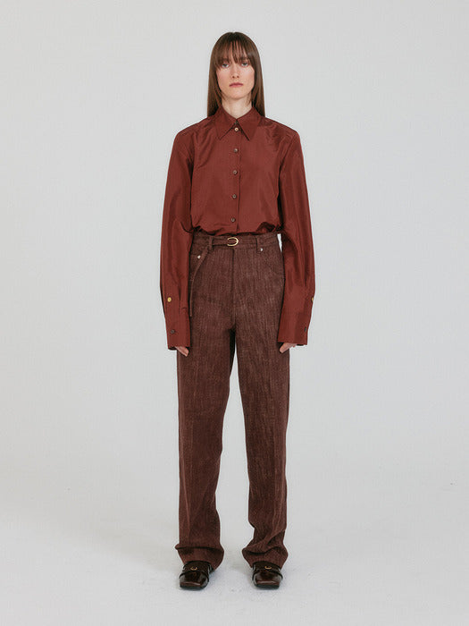 Eenk Zirina Oversized Shirt - Brown