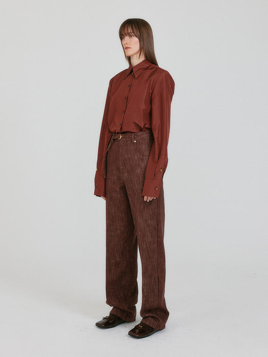 Eenk Zirina Oversized Shirt - Brown