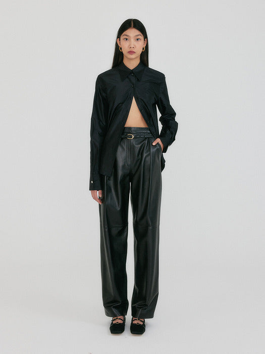 [EENK] Zirina Oversized Shirt - Black