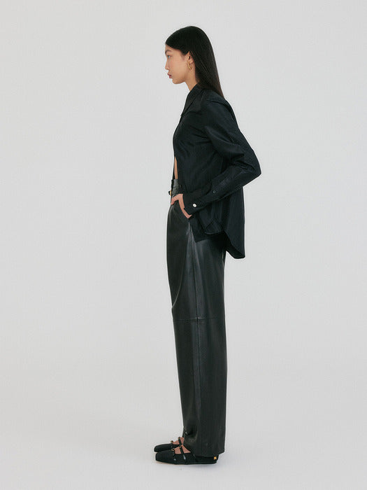 [EENK] Zirina Oversized Shirt - Black