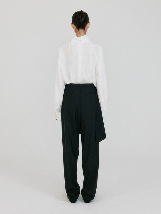Eenk Zedia Scarf Layered Pants - Black