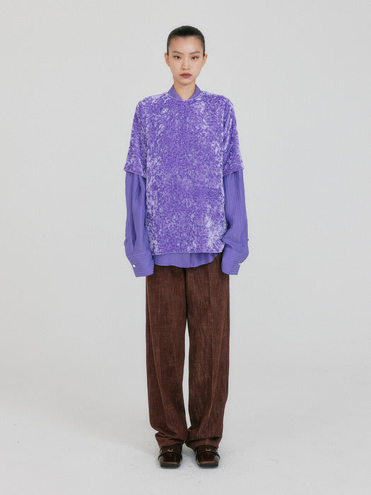Eenk Zann Button-Back Top - Purple