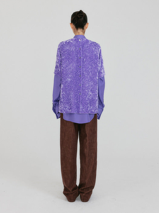 Eenk Zann Button-Back Top - Purple