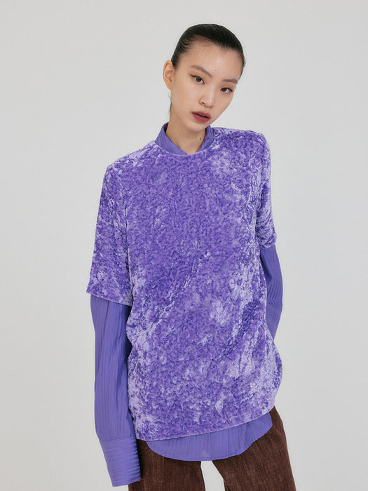 Eenk Zann Button-Back Top - Purple