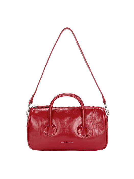 ZIPPER SMALL_apple red crinkle