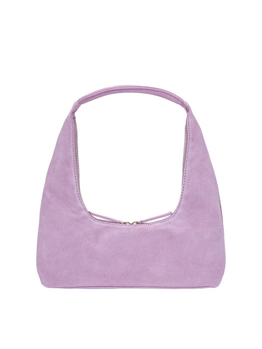 HOBO SHOULDER_lavender pink suede