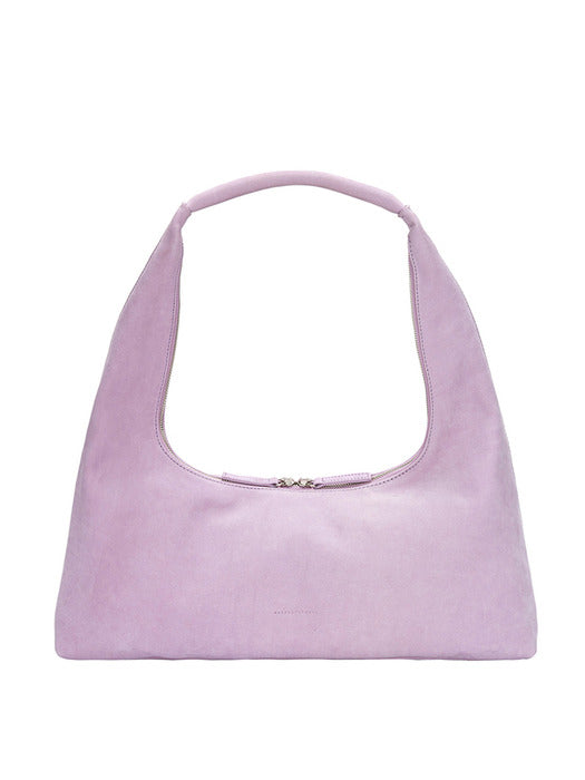 HOBO LARGE_lavender pink suede