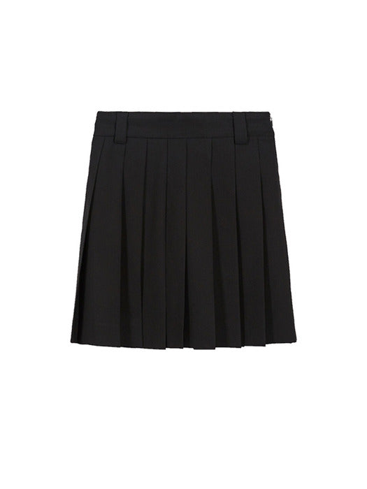 PLEATED MIDI SKIRT_black