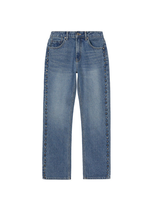STUD INDIGO DENIM PANTS_blue