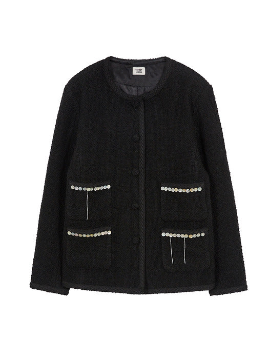 TWEED JACKET_black
