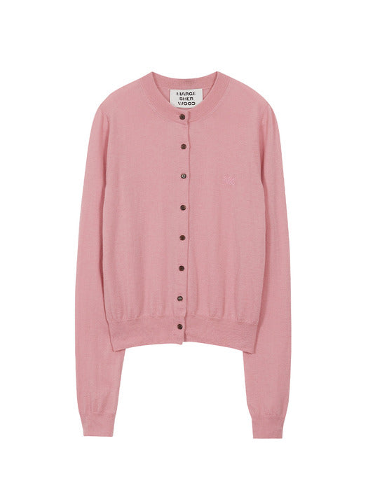 Margesherwood Crew Neck Cardigan pink