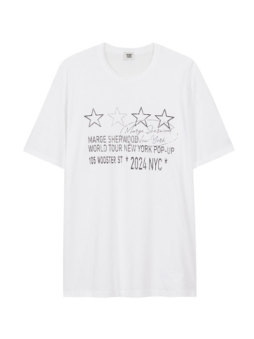 NEW YORK STAR T-SHIRT_white