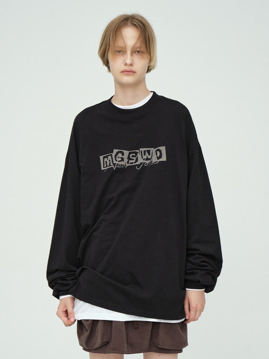 NEW YORK CRYSTAL-CUT LONG SLEEVE_black