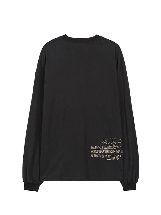 NEW YORK CRYSTAL-CUT LONG SLEEVE_black
