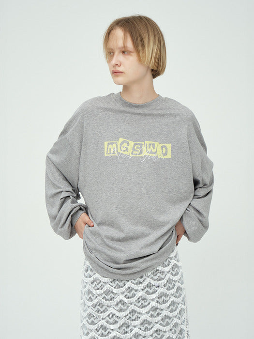 NEW YORK CRYSTAL-CUT LONG SLEEVE_melange grey