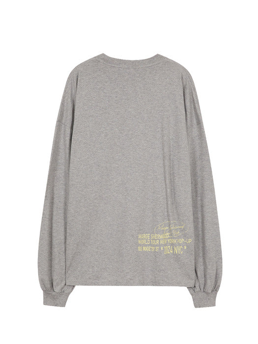 NEW YORK CRYSTAL-CUT LONG SLEEVE_melange grey