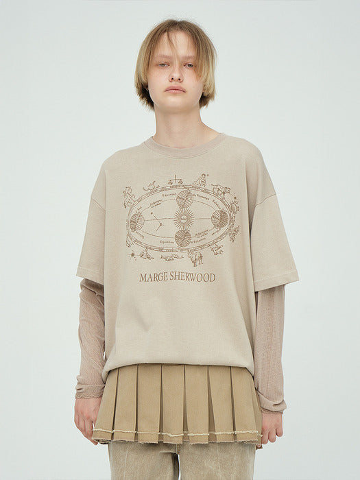LACE LAYERED T-SHIRT_beige