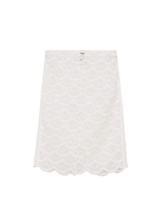 Margesherwood Fringe Layered Skirt off white