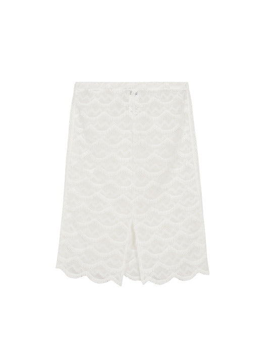 Margesherwood Fringe Layered Skirt off white