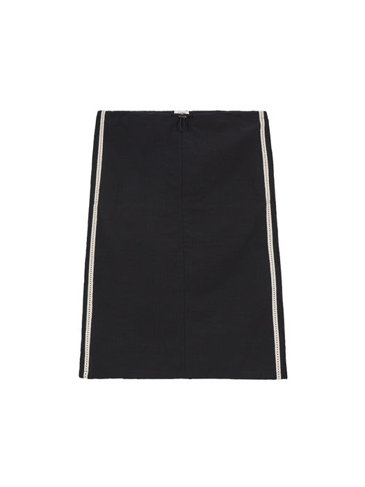 Margesherwood Lace Track Midi Skirt black