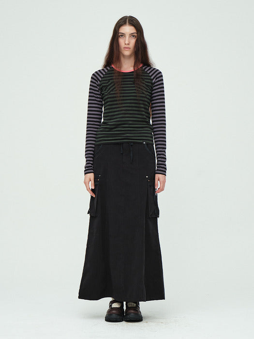 Margesherwood Draw String Long Skirt black