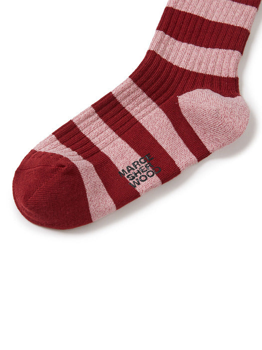 Margesherwood Metal Stripe Socks red stripe