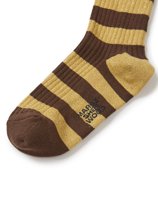 Margesherwood Metal Stripe Socks brown stripe