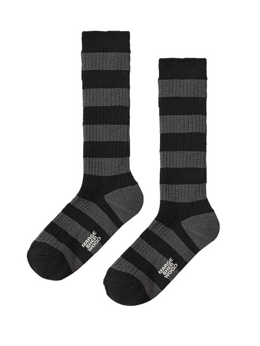 Margesherwood Metal Stripe Socks black stripe